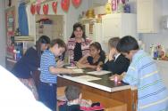 Mrs. Boltz in Junior Church