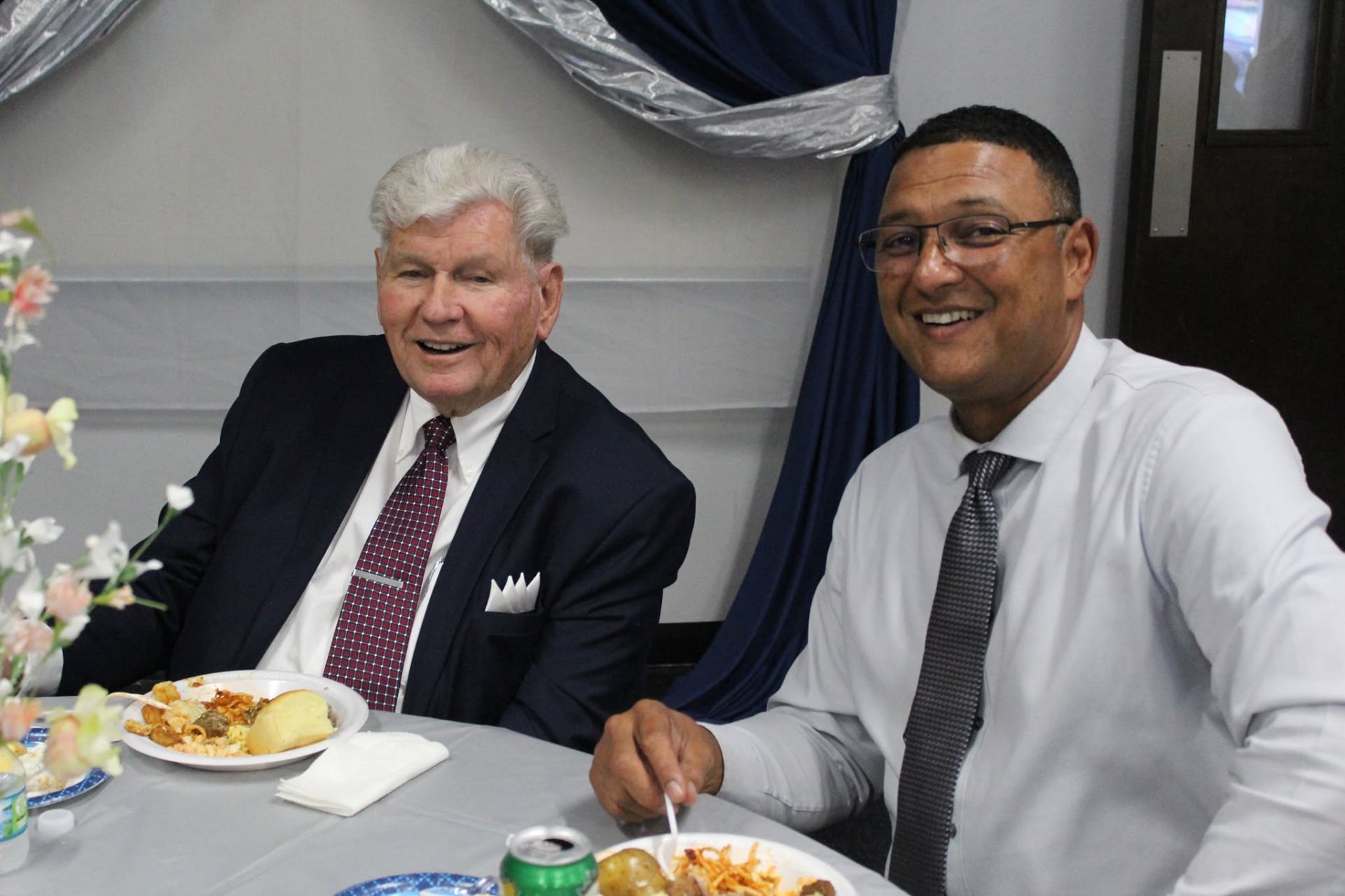 Church fellowship meal scene